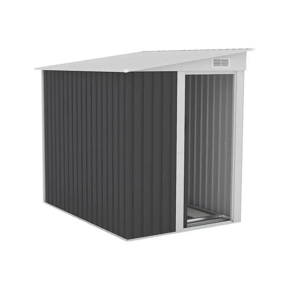 Tuinschuur DAXTON - 141 cmx195 cmx170 cm - Antracietgrijs Metaal