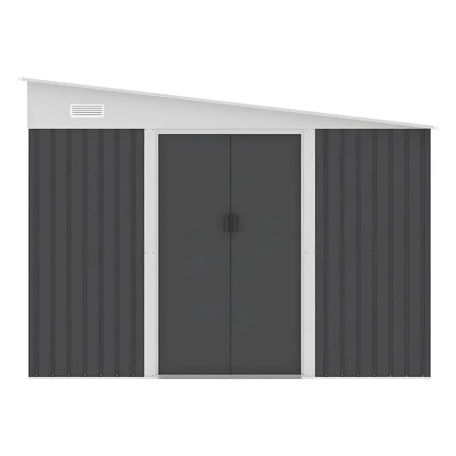 Tuinschuur DAXTON - 269 cmx334 cmx168 cm - Antracietgrijs Metaal
