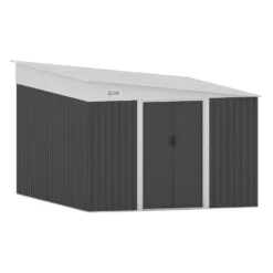 Tuinschuur DAXTON - 269 cmx334 cmx168 cm - Antracietgrijs Metaal