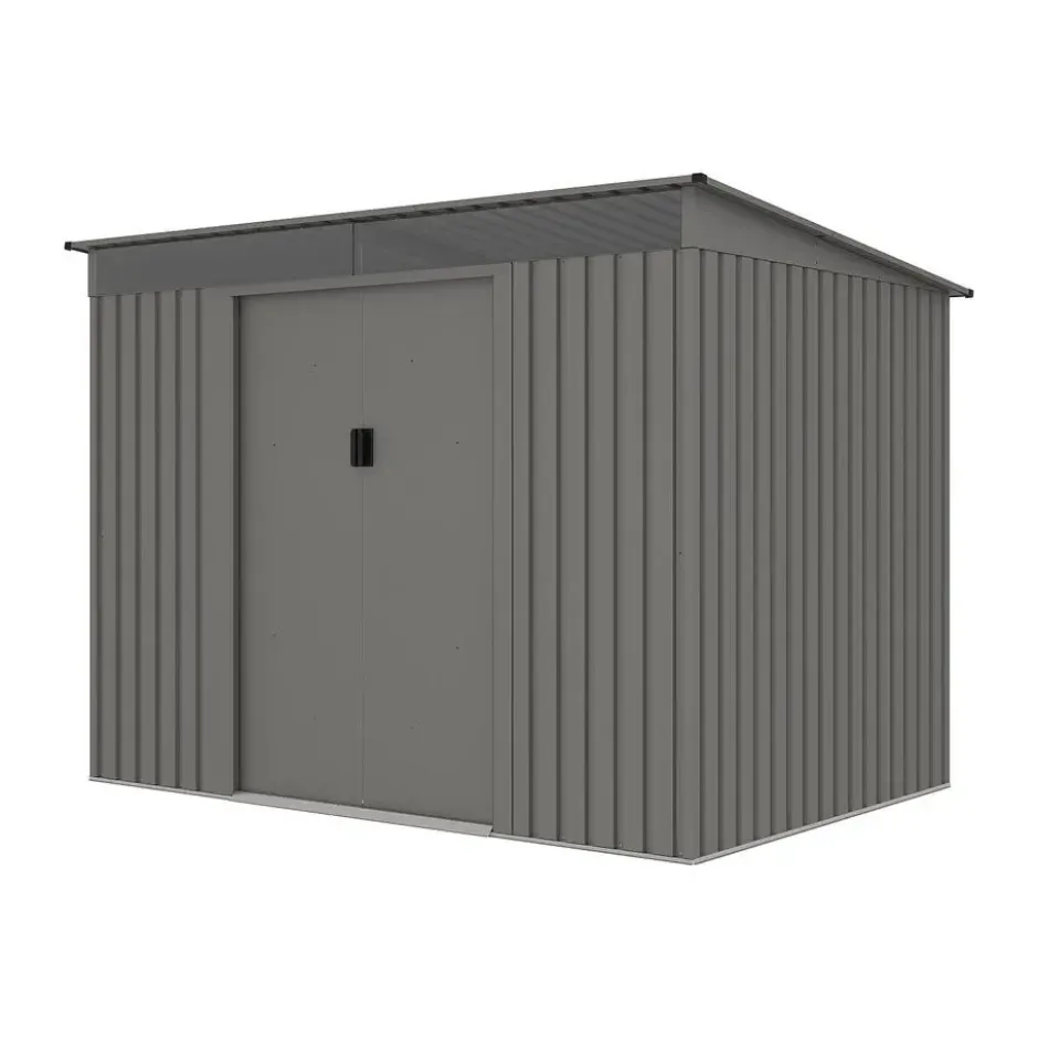 Tuinschuur FOLCO - 251 cmx171 cmx191 cm - Grijs Metaal