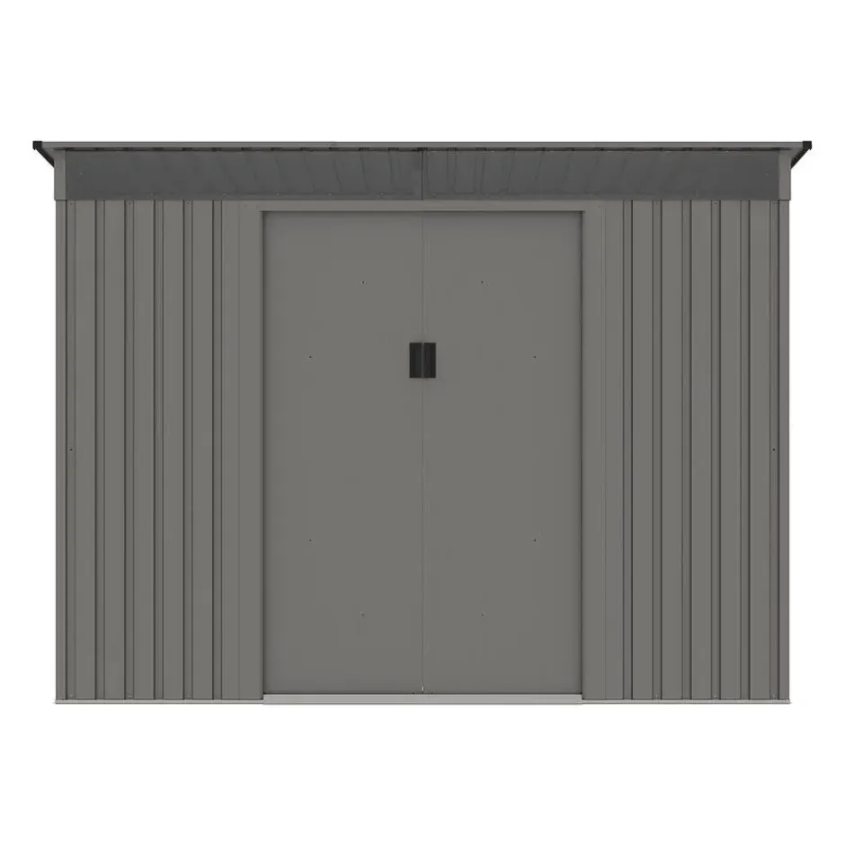 Tuinschuur FOLCO - 251 cmx171 cmx191 cm - Grijs Metaal