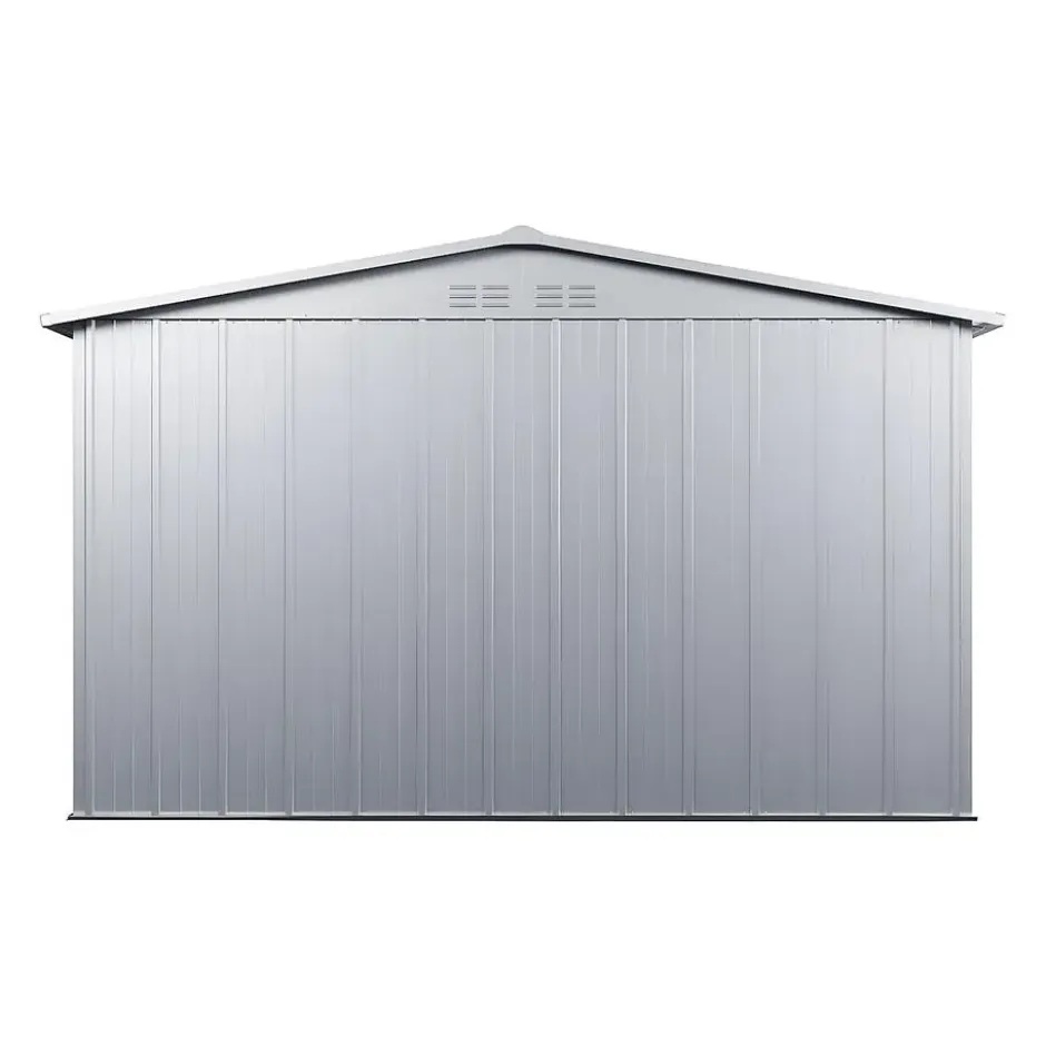Tuinschuur LINUS - 302 cmx235 cmx195 cm - Lichtgrijs Metaal