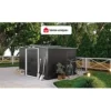 Tuinschuur MANSO - 247 cmx247 cmx170 cm - Antracietgrijs Metaal