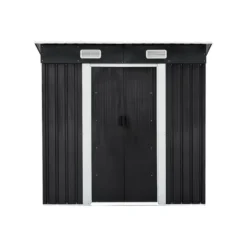 Tuinschuur MANSO - 183 cmx109 cmx170 cm - Antracietgrijs Metaal