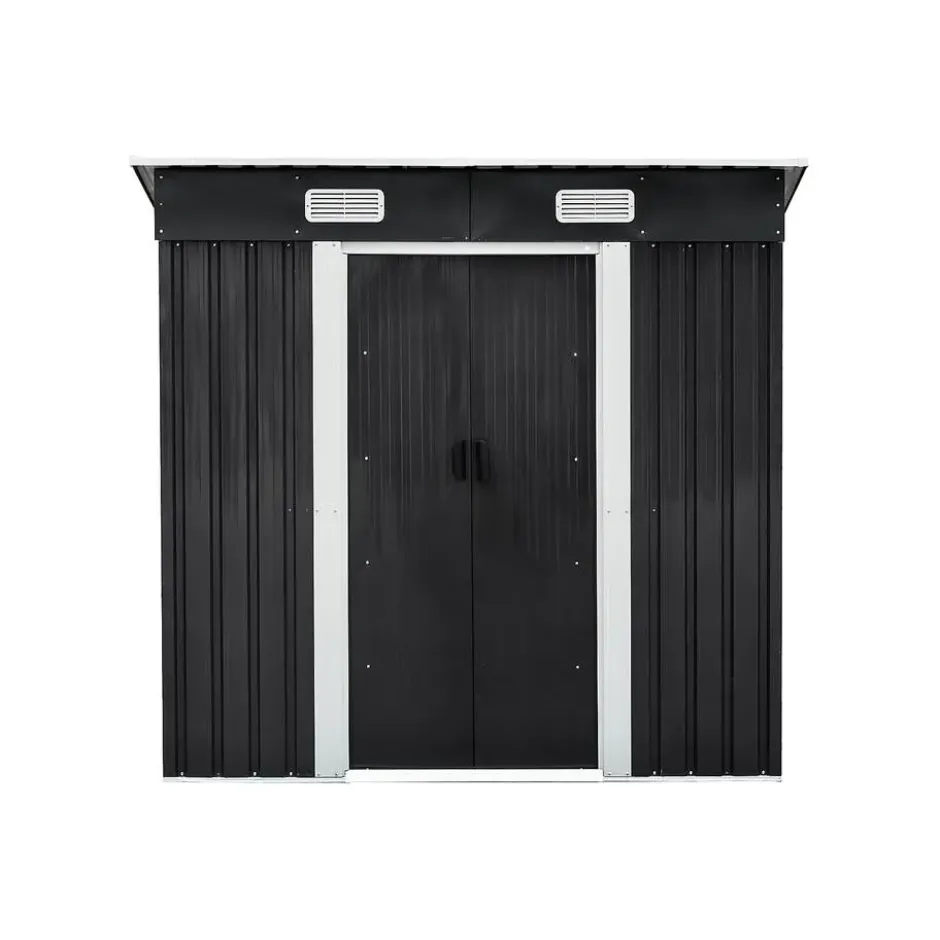 Tuinschuur MANSO - 183 cmx109 cmx170 cm - Antracietgrijs Metaal