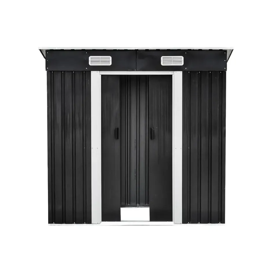 Tuinschuur MANSO - 183 cmx109 cmx170 cm - Antracietgrijs Metaal