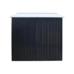 Tuinschuur MANSO - 247 cmx191 cmx170 cm - Antracietgrijs Metaal