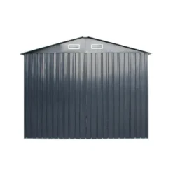 Tuinschuur MANSO - 247 cmx191 cmx170 cm - Antracietgrijs Metaal