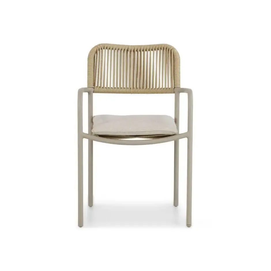 Tuinstoel stapelbaar Aluminium/rope Taupe-naturel-bruin Coco Penya