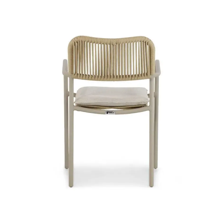 Tuinstoel stapelbaar Aluminium/rope Taupe-naturel-bruin Coco Penya