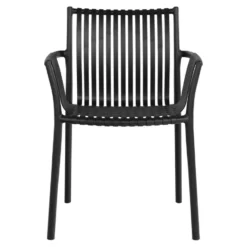 Tuinstoel Zwart - Zithoogte 45,5cm - Tulsa - Set van 4