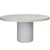 Tuintafel Rond 120cm - Beige Eco Composiet - Betonlook - Eden