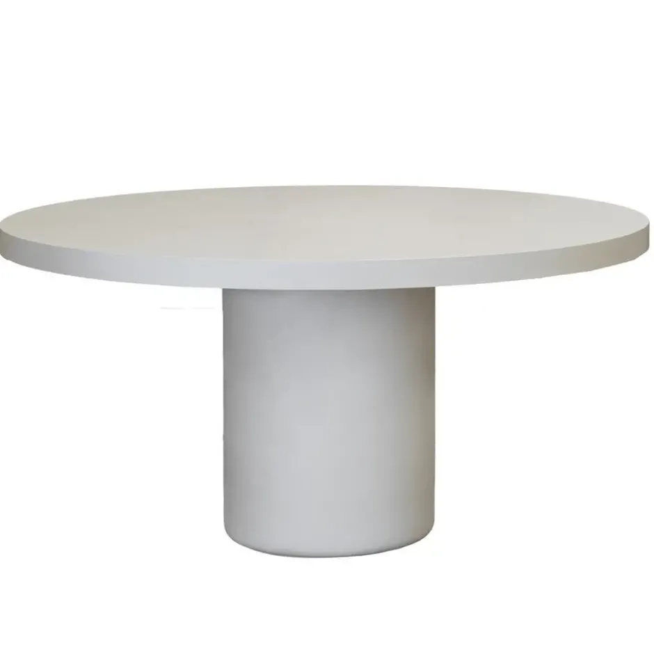 Tuintafel Rond 120cm - Beige Eco Composiet - Betonlook - Eden