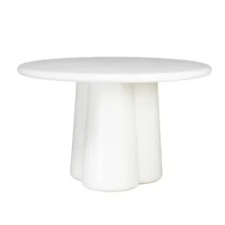 Tuintafel Rond Off White Eco Composiet - 120x120x77cm - Boaz