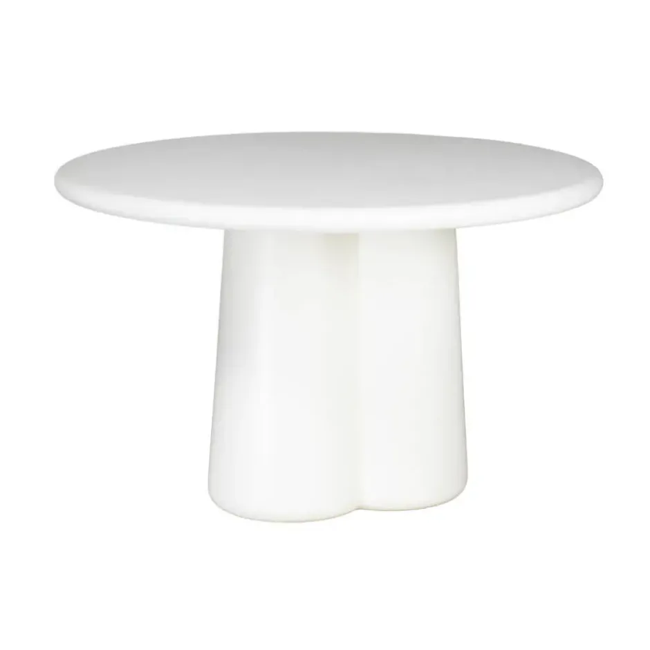 Tuintafel Rond Off White Eco Composiet - 120x120x77cm - Boaz