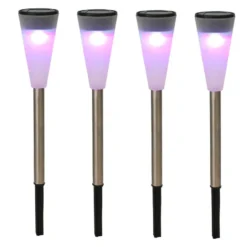 Tuinverlichting prikspot - LED - gekleurd - RVS - 36 cm