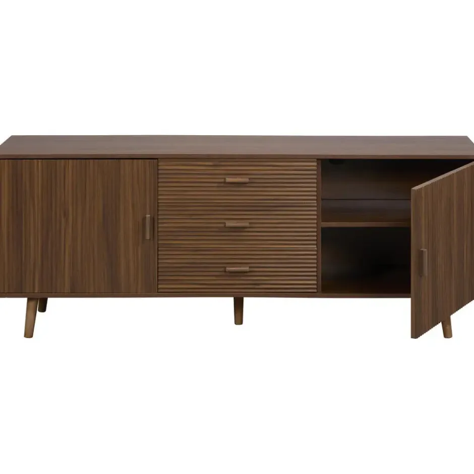 Tv-meubel Imre - walnootkleur - 66x176x40 cm