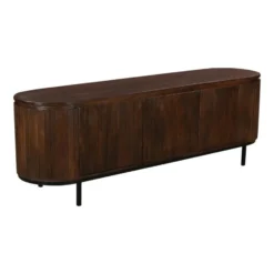 Tv-meubel Mangohout Donkerbruin - 170x45x57cm - 3 Deuren - Tora