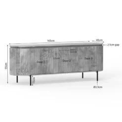 Tv-meubel Naturel Hout - 165x45x55cm - Solana