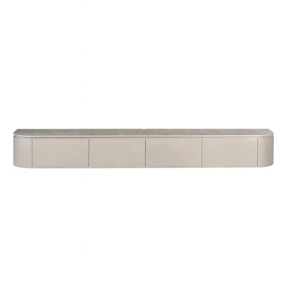 Tv-meubel Taupe Hout - 240x35x30cm - Excellent