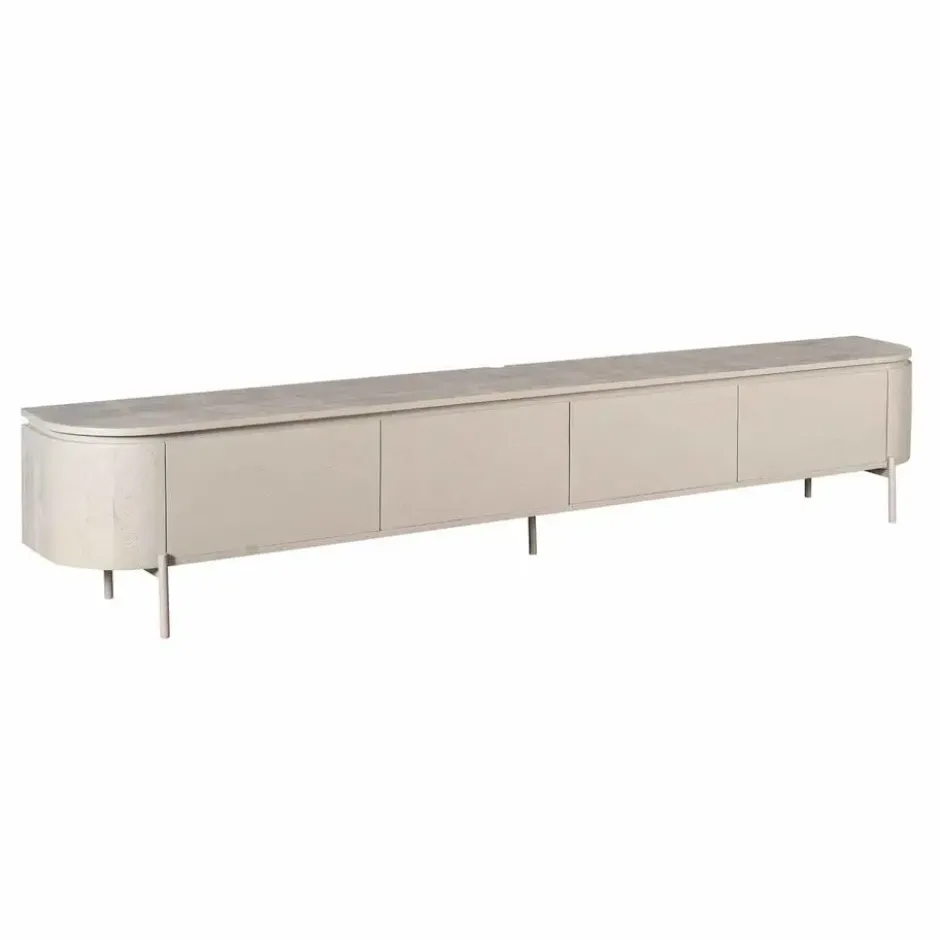 Tv-meubel Taupe Hout - 240x35x30cm - Excellent