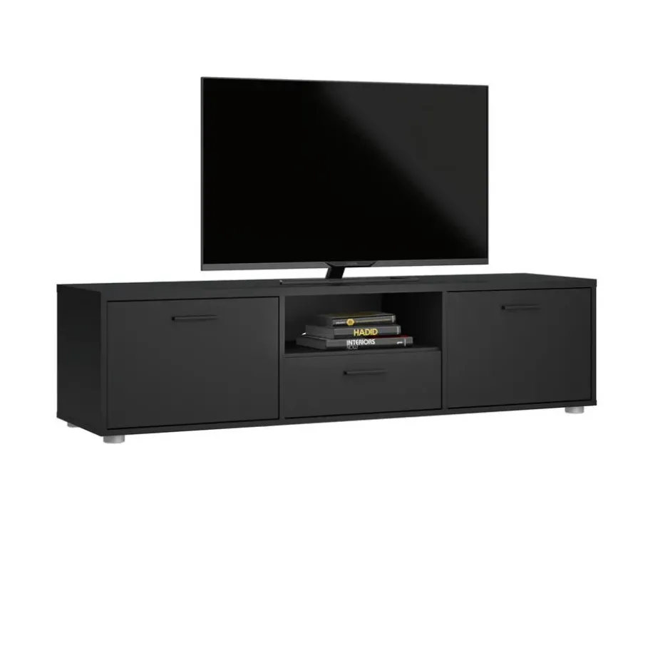 Tv-meubel Zwart - 150x40x40cm - Media