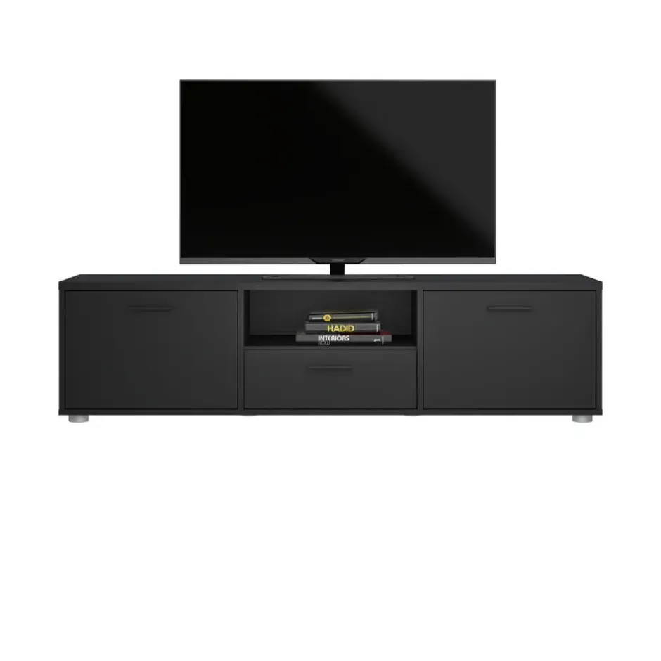 Tv-meubel Zwart - 150x40x40cm - Media