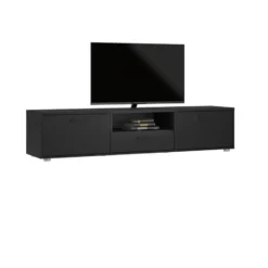 Tv-meubel Zwart - 180x40x40cm - Media