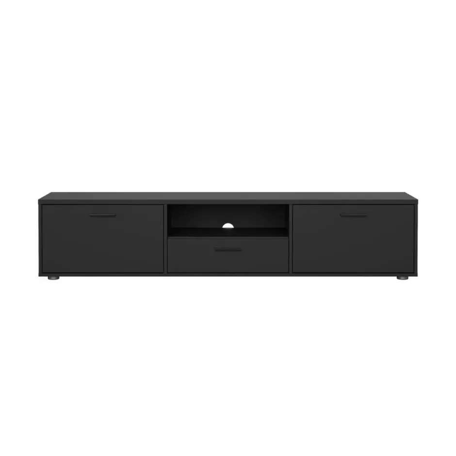 Tv-meubel Zwart - 180x40x40cm - Media