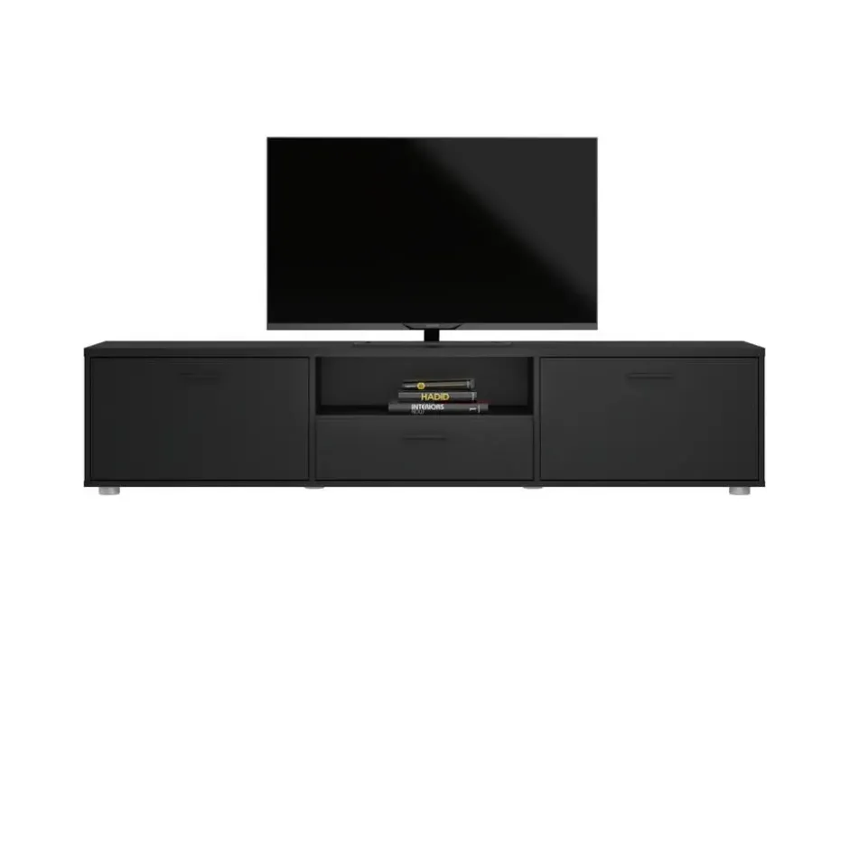 Tv-meubel Zwart - 180x40x40cm - Media