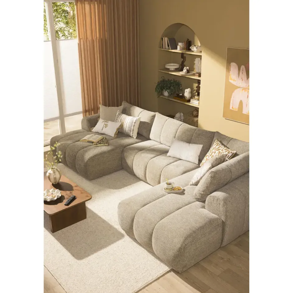 U-bank Juliette rechts - Raven - taupe