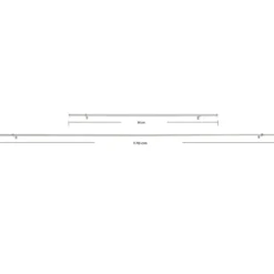 Uitschuifbare Gordijnroede - Aanpasbaar - Stang van 90-170 cm - Zilver
