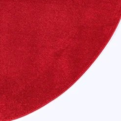 Uni Effen Rond Vloerkleed Laagpolig Rood - 120 CM Ø