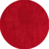 Uni Effen Rond Vloerkleed Laagpolig Rood - 200 CM Ø