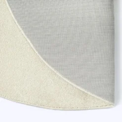 Uni Effen Rond Vloerkleed Laagpolig Creme - 120 CM Ø