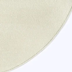 Uni Effen Rond Vloerkleed Laagpolig Creme - 150 CM Ø