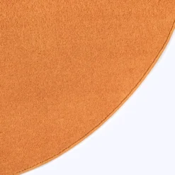 Uni Effen Rond Vloerkleed Laagpolig Oranje - 200 CM Ø