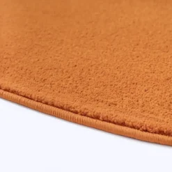 Uni Effen Rond Vloerkleed Laagpolig Oranje - 200 CM Ø