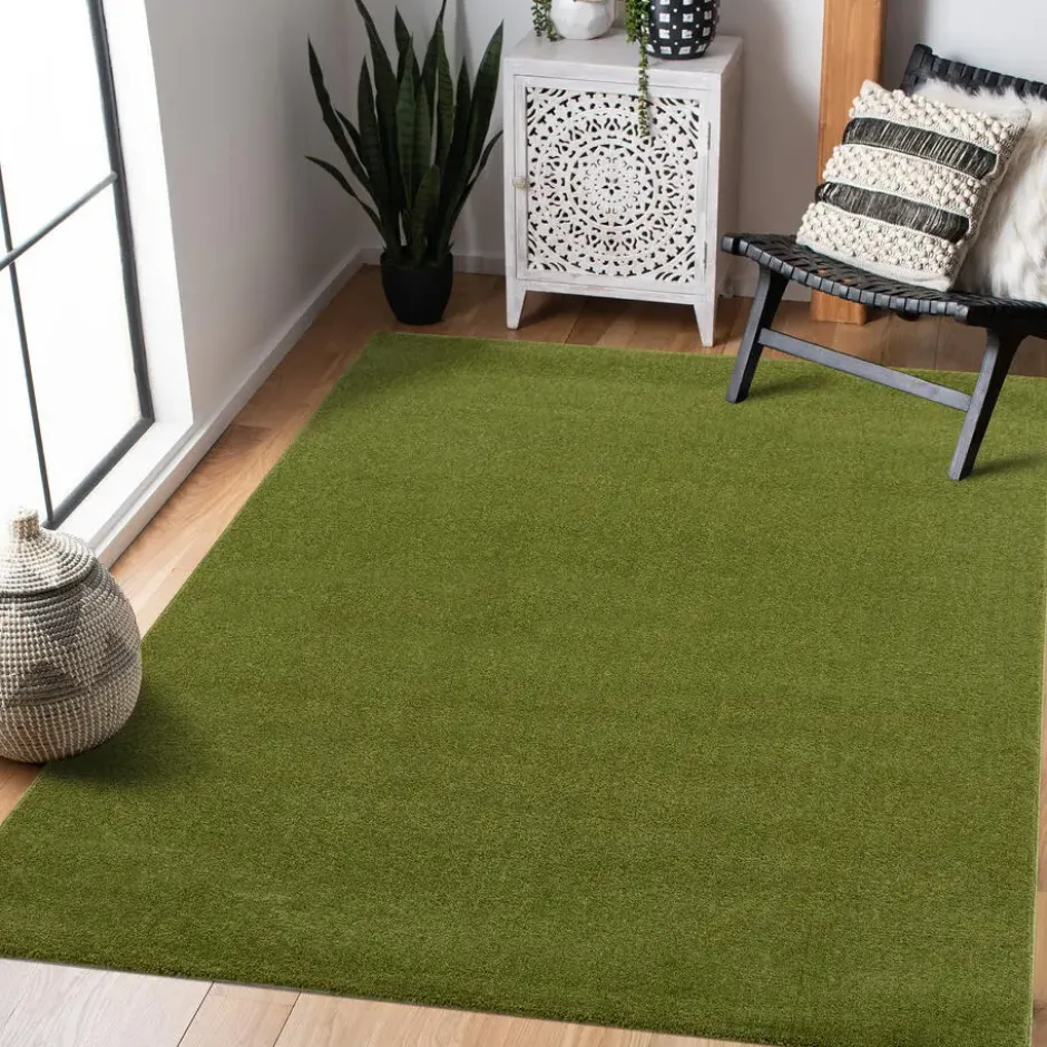 Uni Effen Vloerkleed Laagpolig Groen - 160x230 CM