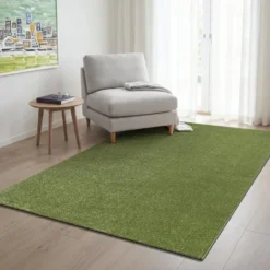 Uni Effen Vloerkleed Laagpolig Groen - 160x230 CM