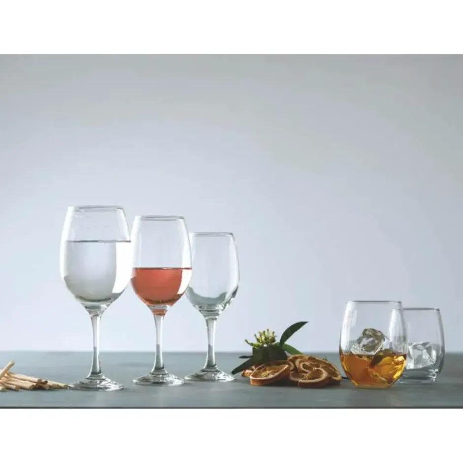 Uniglass Wijnglazen Queen - 6x stuks - witte wijnglazen - 365 ml