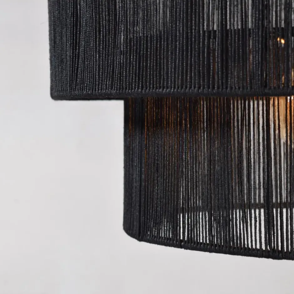 Urban Interiors - Plafondlamp - Diro zwart Jute - Ø45