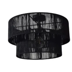 Urban Interiors - Plafondlamp - Diro zwart Jute - Ø45