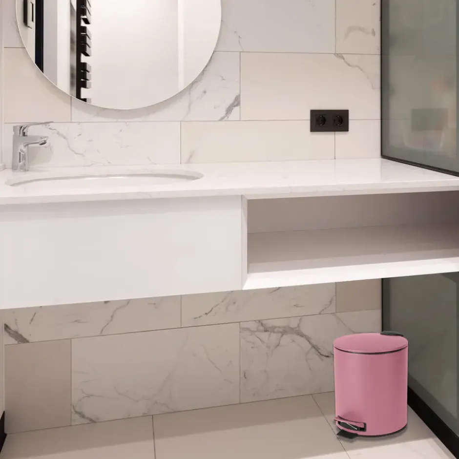 Urban Living Pedaalemmer Toulon - blush roze - 5L - metaal