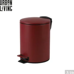 Urban Living Pedaalemmer Toulon - donkerrood - 3L - metaal