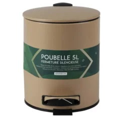 Urban Living Pedaalemmer Toulon - beige - 5L - metaal