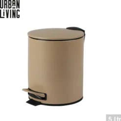 Urban Living Pedaalemmer Toulon - beige - 5L - metaal