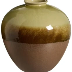 Vaas Bruno - groen/bruin - keramiek - 30xØ29,5 cm
