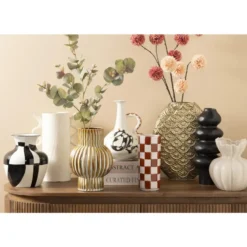 Vaas Florence - goudkleur - metaal - 35x27,5x9 cm