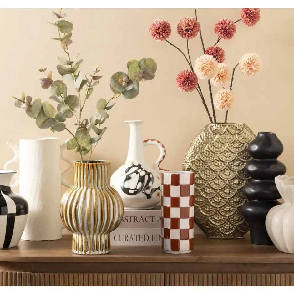 Vaas Florence - goudkleur - metaal - 35x27,5x9 cm